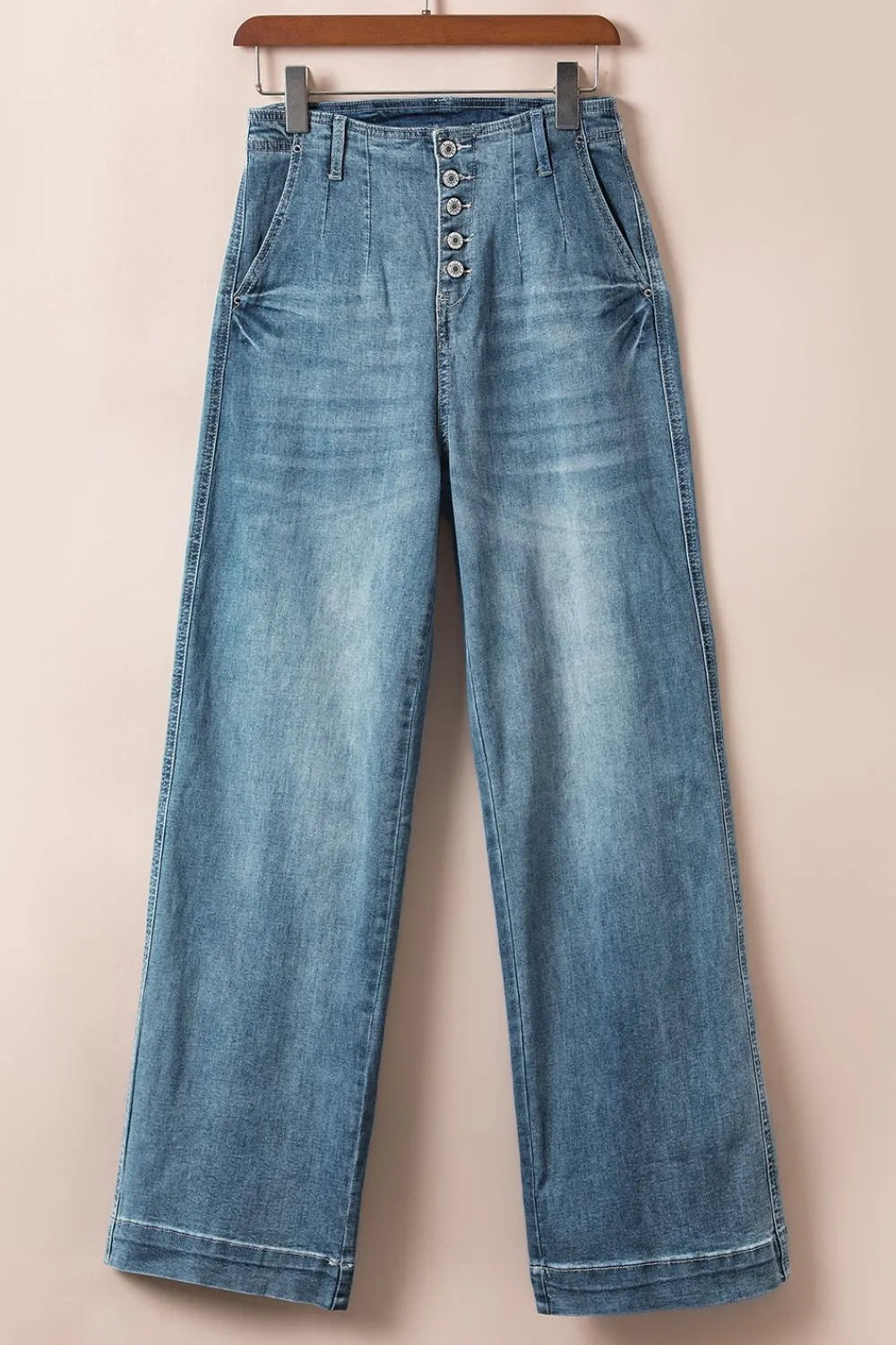 Sculpting High-Waist Button-Fly Jeans